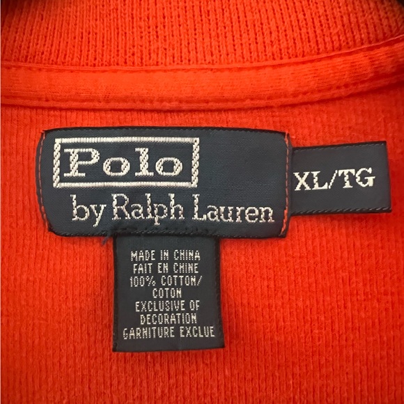 Polo Ralph Lauren 🐎 Orange 🍊 Quarter-Zip Pullover - XL - Picture 3 of 6